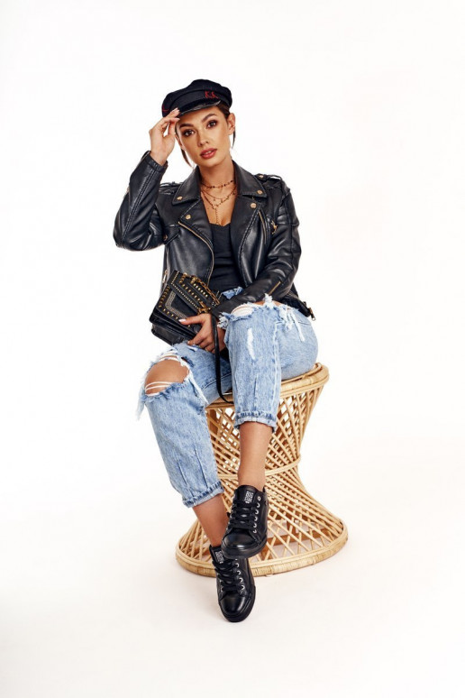 Zapatillas de cuero para mujer Big Star negras