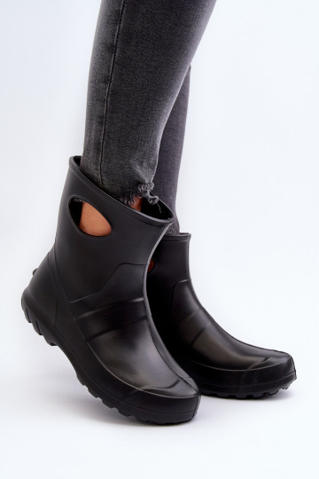 Botas de goma impermeables para mujer negras LEMIGO GARDEN 752