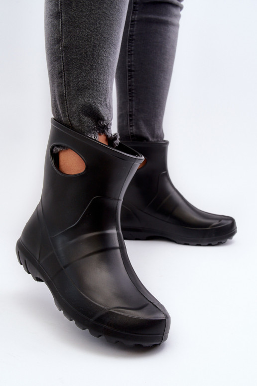 Botas de goma impermeables para mujer negras LEMIGO GARDEN 752
