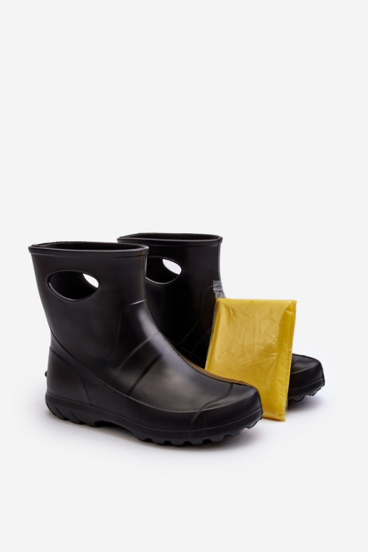 Botas de goma impermeables para mujer negras LEMIGO GARDEN 752