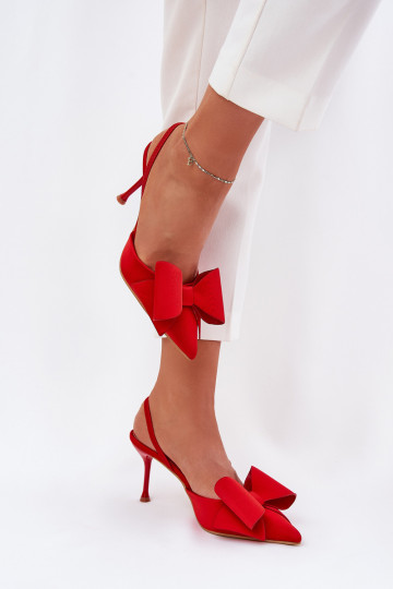 zapatos de tacón altoOdkrytymi Piętami I Kokardką color rojo Eklevia 2