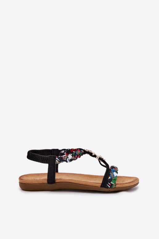 Sandalias negras para mujer con correas Nusoreth