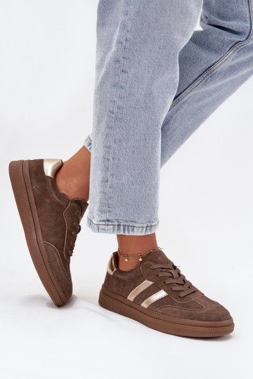 Zapatillas de ante marrones para hombre en plataforma Sylviona