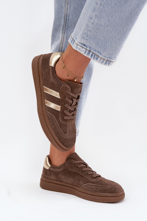 Zapatillas de ante marrones para hombre en plataforma Sylviona