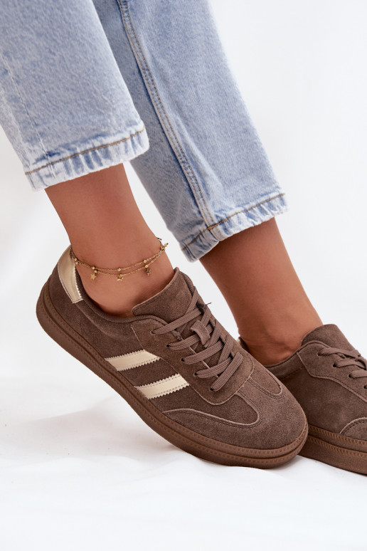 Zapatillas de ante marrones para hombre en plataforma Sylviona