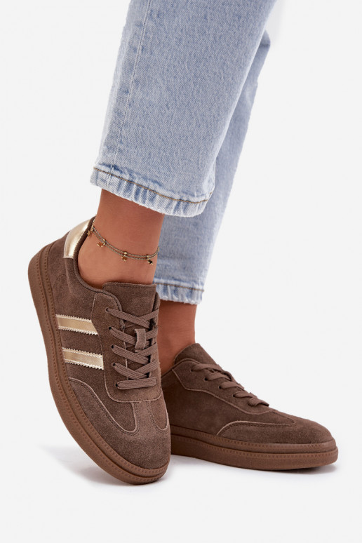 Zapatillas de ante marrones para hombre en plataforma Sylviona