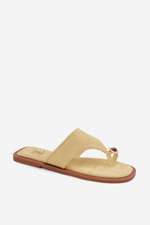 Zapatillas de mujer con detalles decorativos amarillas Fedira