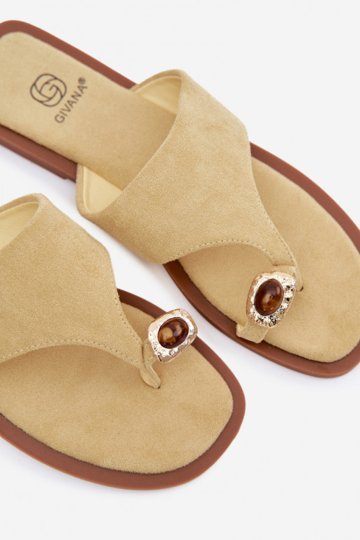 Zapatillas de mujer con detalles decorativos amarillas Fedira