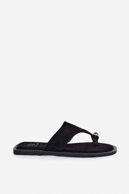 Zapatillas de mujer con detalles decorativos negras Fedira