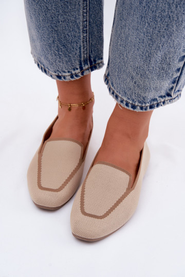 Mocasines de tela color arena Selisa