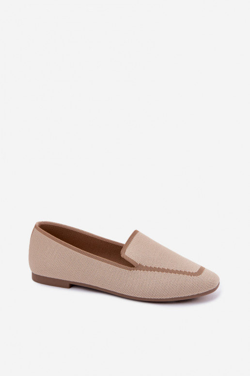 Mocasines de tela color arena Selisa