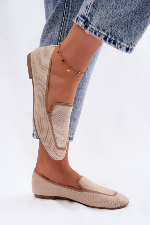 Mocasines de tela color arena Selisa