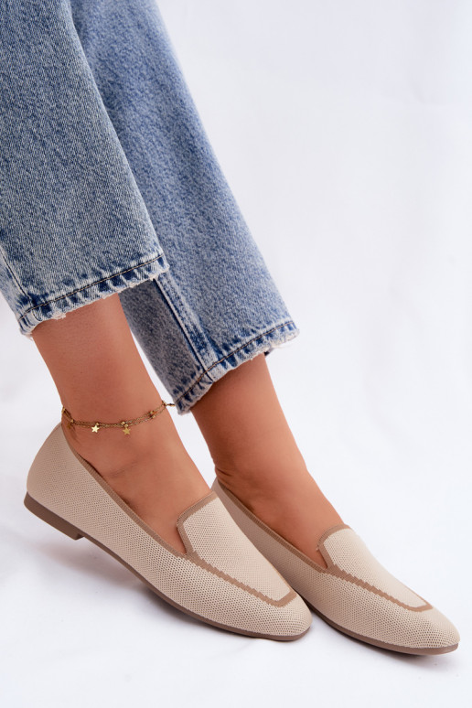 Mocasines de tela color arena Selisa