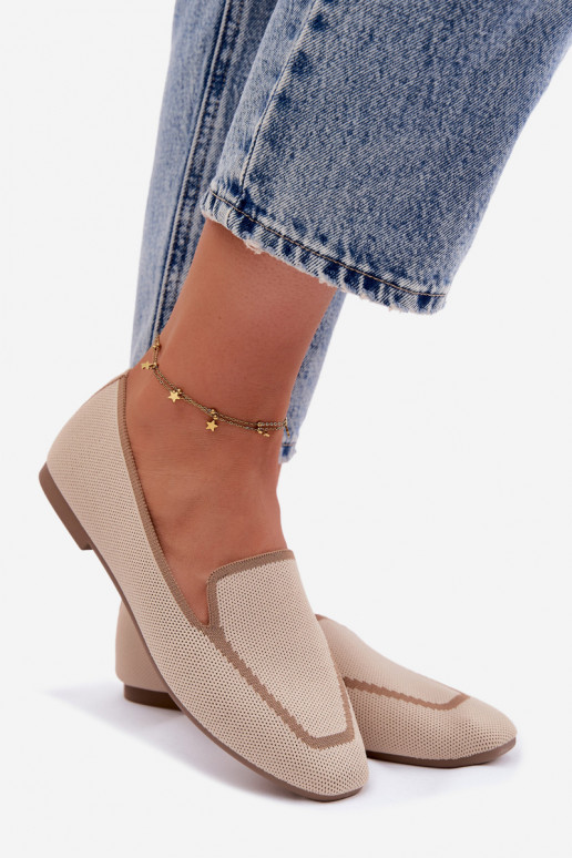 Mocasines textiles isósceles beige Selisa