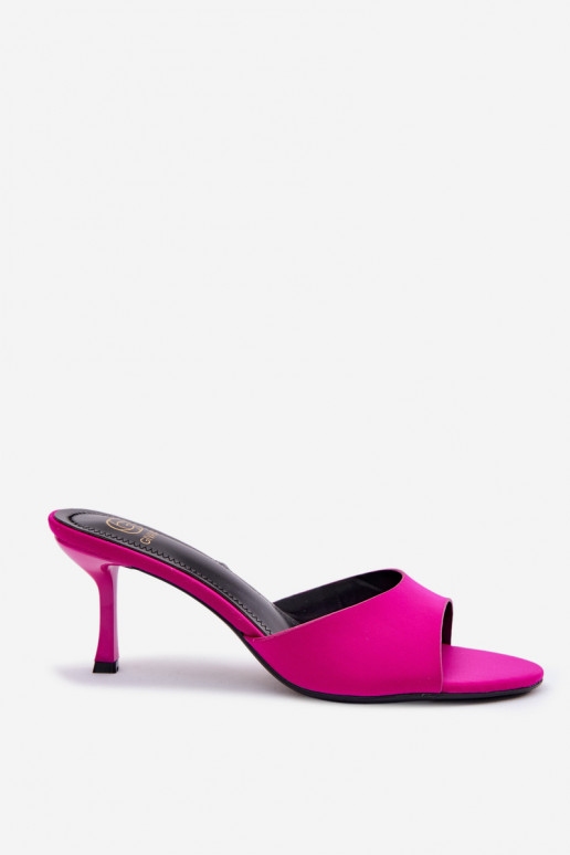 Zapatillas de mujer con tacones finos rosas Selmira