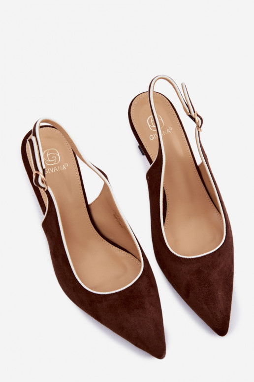 Sandalias de mujer con tacones finos en color chocolate Relmira