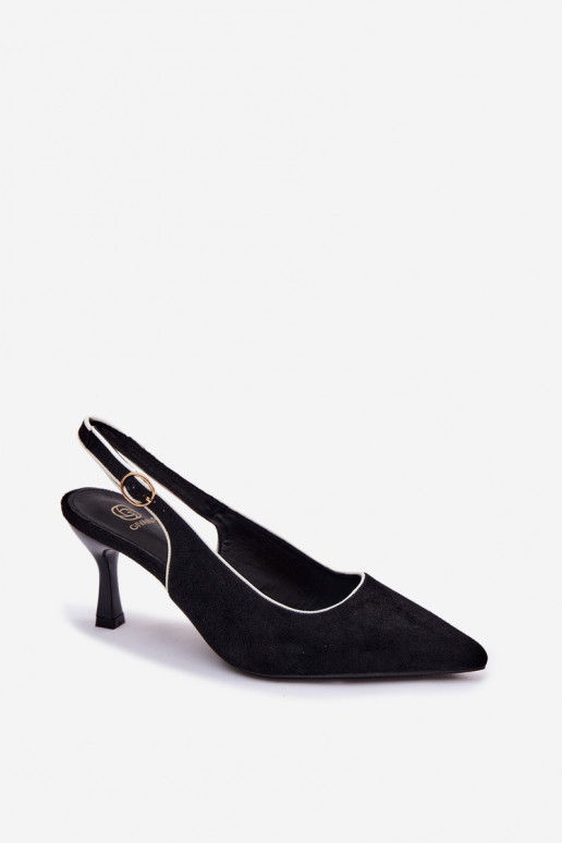 Sandalias de mujer con tacones finos en color negro Relmira