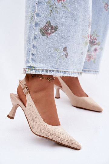  Sandalias de tacón beige Delessa 2