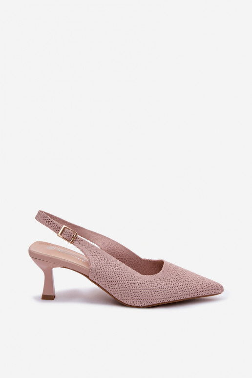  Sandalias de tacón color rosa Delessa