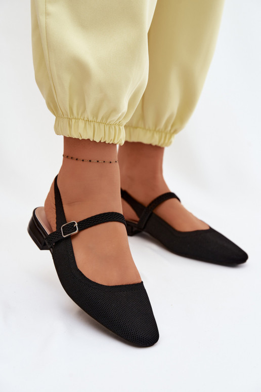 Bailarinas negras para mujer con tiras Selrene
