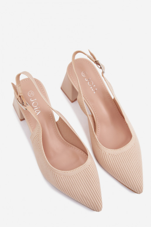 Sandalias de color arena con tacones Elissea