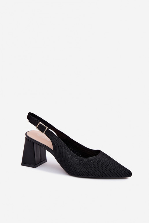 Sandalias negras con tacones Elissea