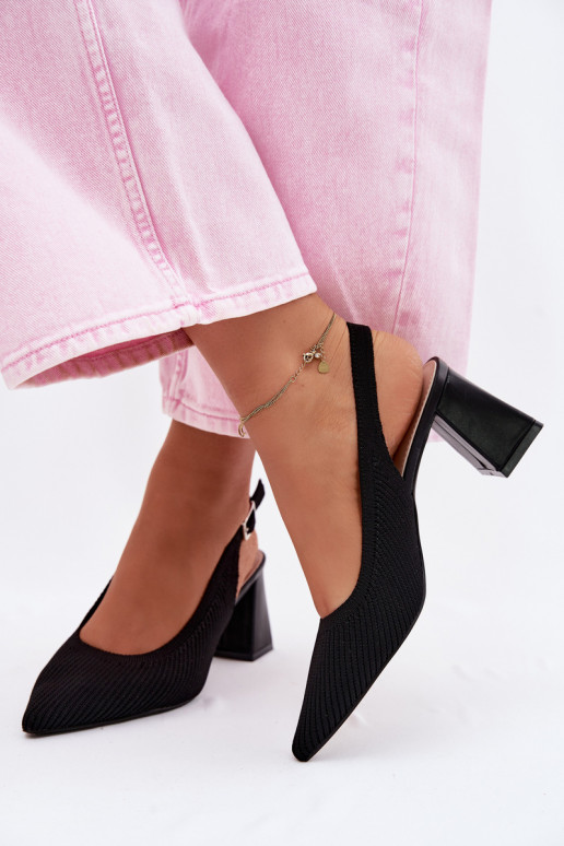 Sandalias negras con tacones Elissea