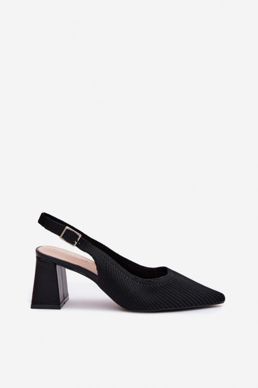 Sandalias negras con tacones Elissea