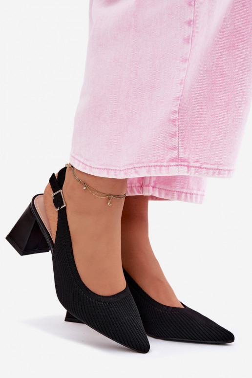 Sandalias negras con tacones Elissea