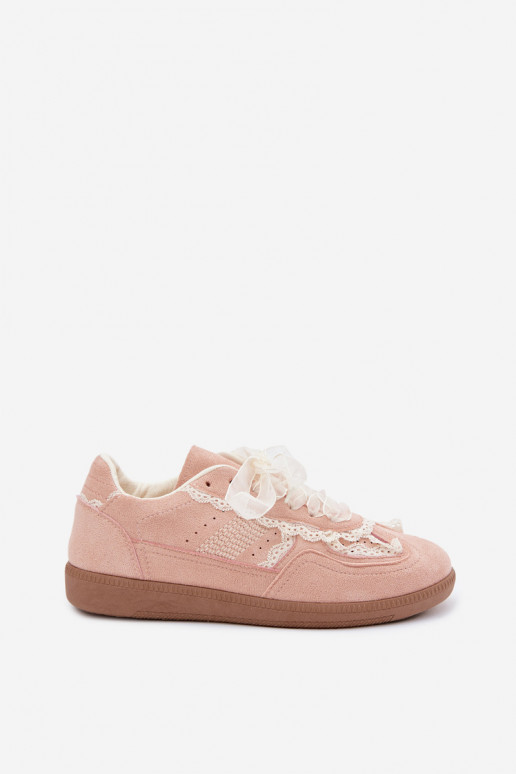 Zapatillas rosas para mujer con cordones Ilrene