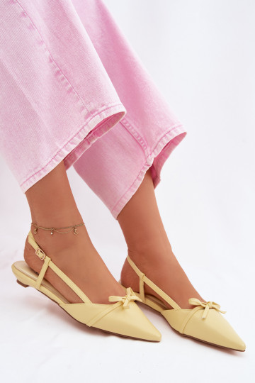 Sandalias amarillas para mujer de cuero sintético con tacón bajo Jelmera