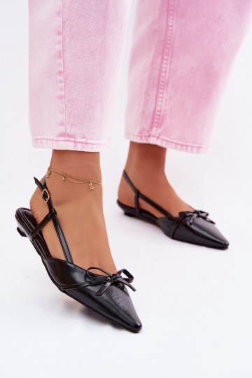 Sandalias negras para mujer de cuero sintético con tacón bajo Jelmera