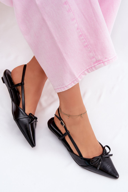 Sandalias negras para mujer de cuero sintético con tacón bajo Jelmera