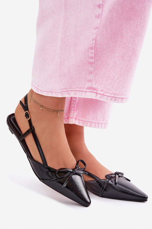 Sandalias negras para mujer de cuero sintético con tacón bajo Jelmera