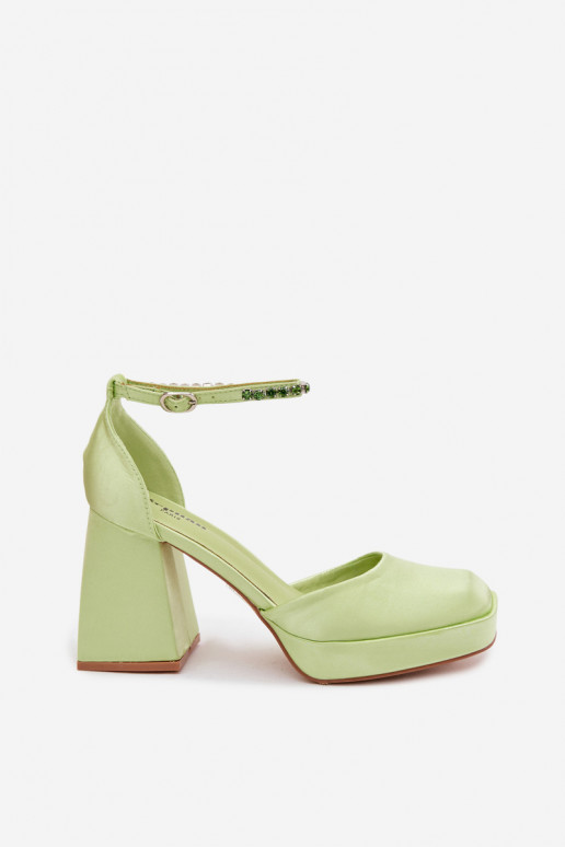sandalias con taconesSatynoAym ENykończeniem color verde Calistae