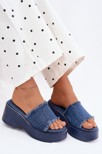 Chanclas de plataforma de mezclilla para mujer Virelia