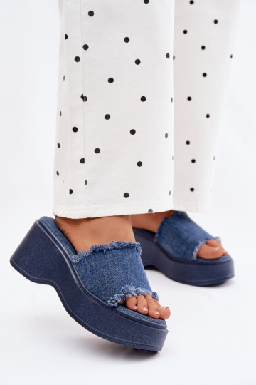 zapatillas de mujer con una plataforma Tiene queterial vaquero Virelia 2