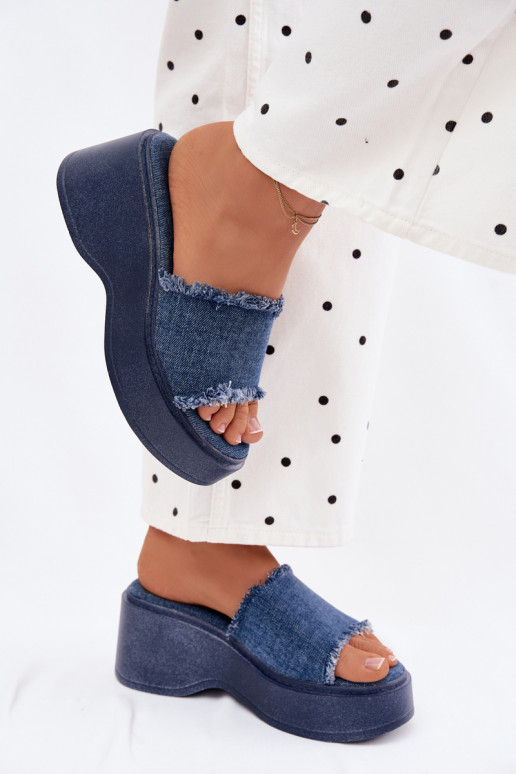 Chanclas de plataforma de mezclilla para mujer Virelia