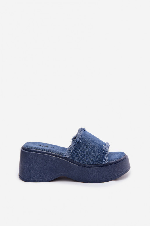Chanclas de plataforma de mezclilla para mujer Virelia