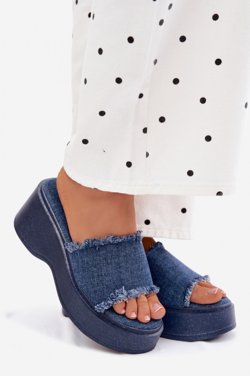 Chanclas de plataforma de mezclilla para mujer Virelia