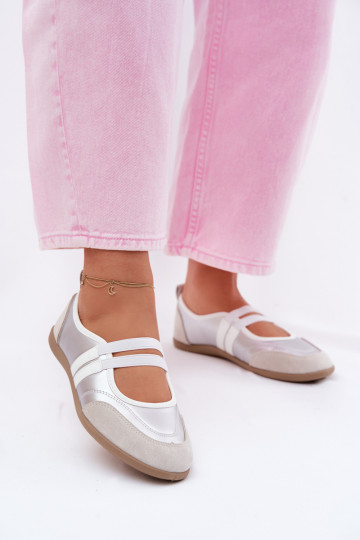 bailarinas Estilo deportivoElastycznymi Paskami color plata Donatella 2