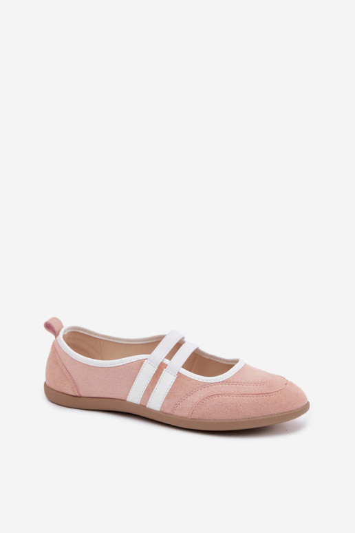 Bailarinas deportivas rosas con tiras elásticas Donatella