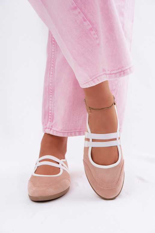 bailarinas Estilo deportivoElastycznymi Paskami color rosa Donatella