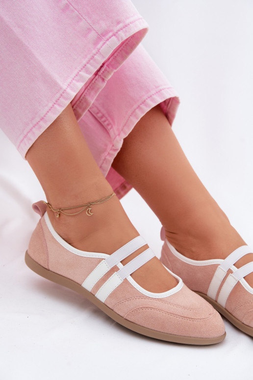 bailarinas Estilo deportivoElastycznymi Paskami color rosa Donatella