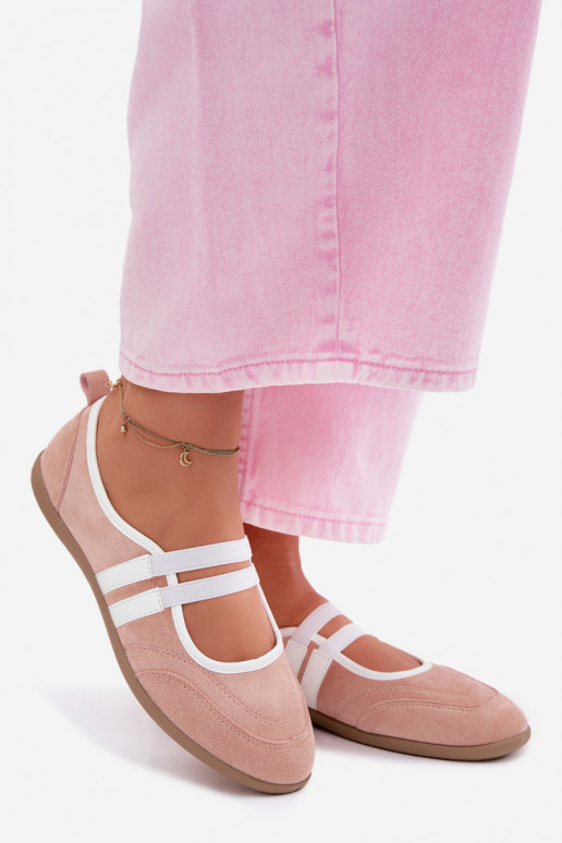 bailarinas Estilo deportivoElastycznymi Paskami color rosa Donatella