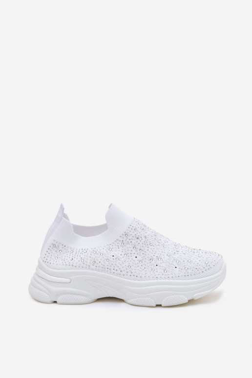 Zapatillas blancas para mujer sin cordones con decoración Melorae