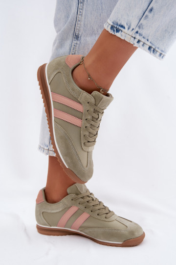 Zapatos deportivos verdes para mujer de ante McArthur MA258IN