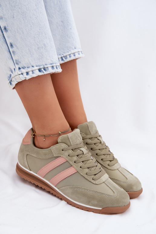 Zapatos deportivos verdes para mujer de ante McArthur MA258IN