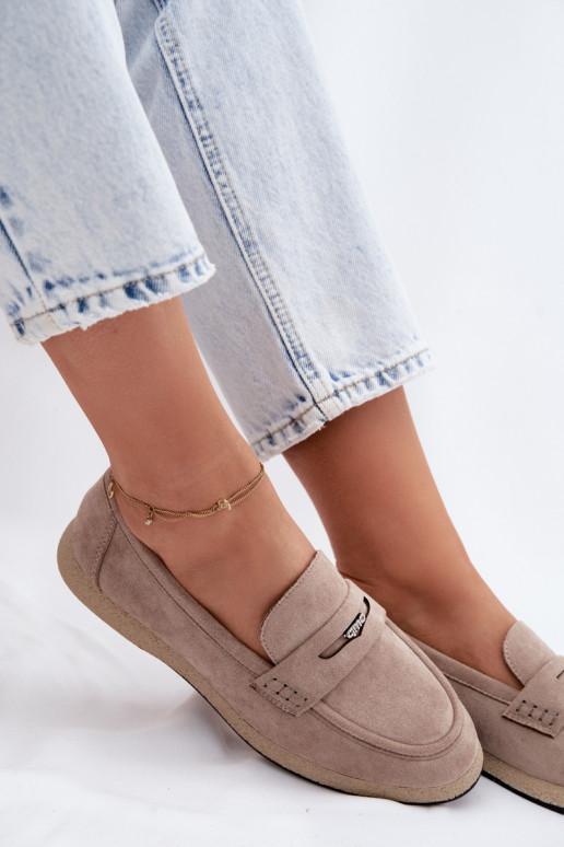 mocasines de mujerImitacji de gamuzau Vinceza 62273 beige