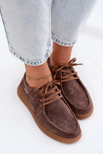 Zapatos de ante sintético marrones Vinceza 95391
